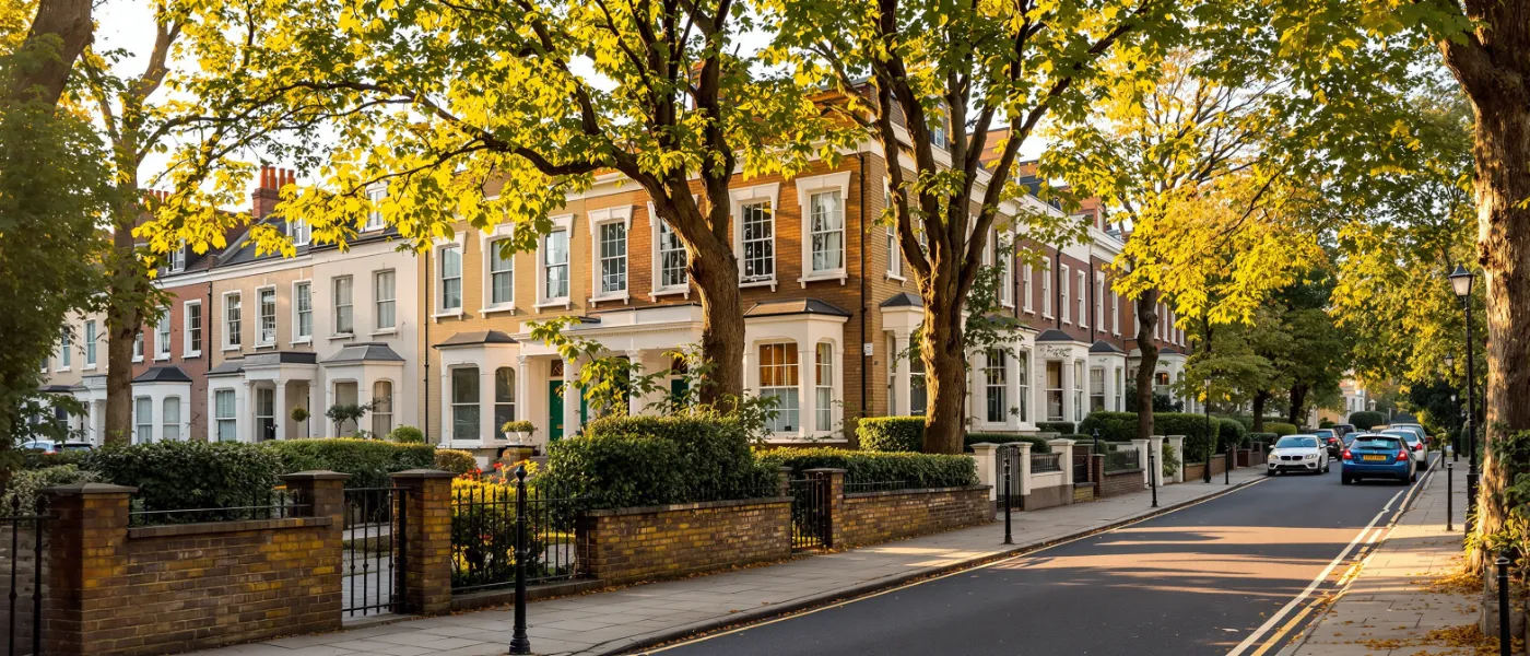 Hampstead London Georgian townhouses and Victorian villas near Hampstead Heath